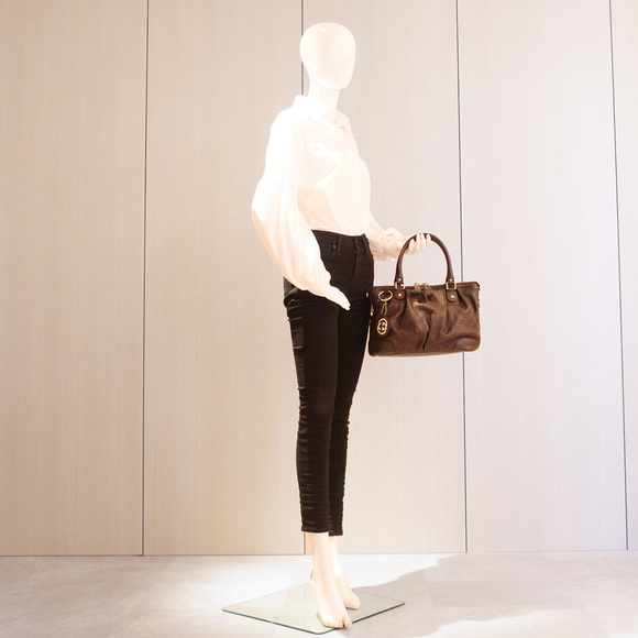 Gucci Shima Suki Handbag Brown Leather Brown - Picture 6 of 9